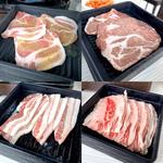 豚肩ロース、レモン豚肩ロース、豚バラ、牛バラ