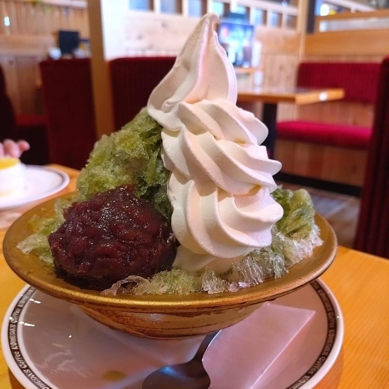 宇治抹茶かき氷(コメダ珈琲店 下北沢店)