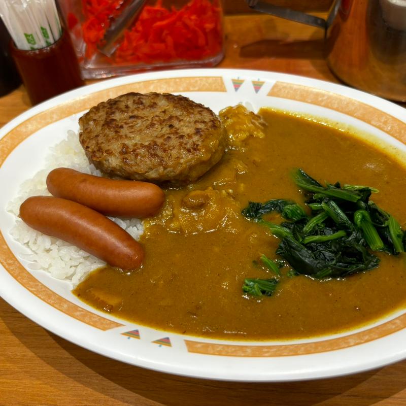 ハンバーグミックスカレー(カレーショップ C＆C 新宿本店 )