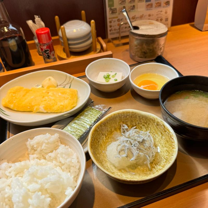しらすおろし朝食(やよい軒 横須賀大滝町店)