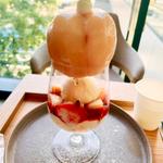 季節のフルーツパフェ（桃）(京今日／KYOTO あのん CAFE)