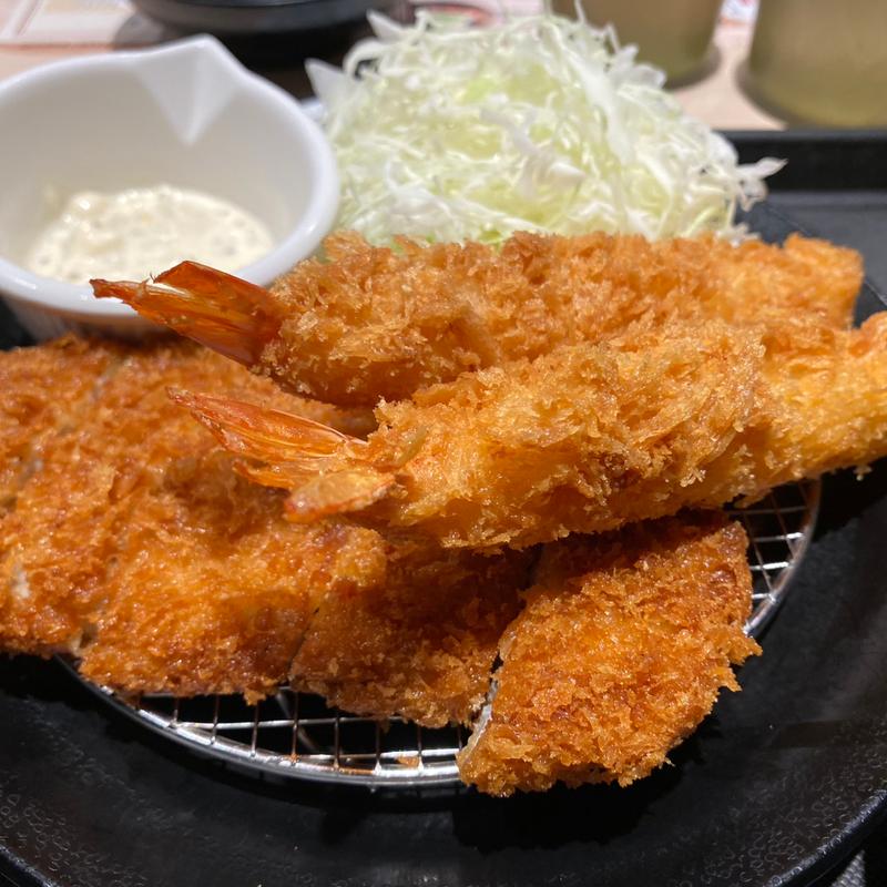 ロースかつ&海老フライ(松のや 中洲店)