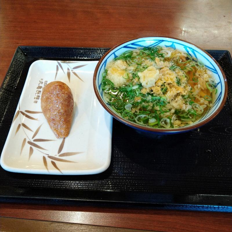 かけ(並)、いなり(丸亀製麺立川若葉)