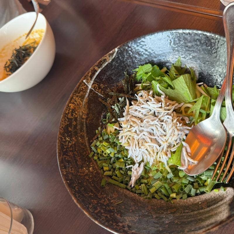 月見しらすのスパゲティ(J PASTA みなとみらいクイーンズスクエア横浜店)