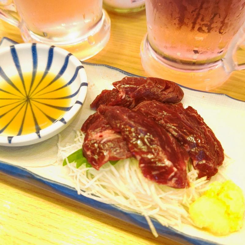 くじら刺し(立呑み晩杯屋 桜木町ぴおシティ店)