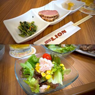 前菜三種盛合せ＆紅ズワイ蟹のサラダ(サッポロビール　仙台ビール園 )