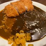 カツカレー大盛カレー合盛り