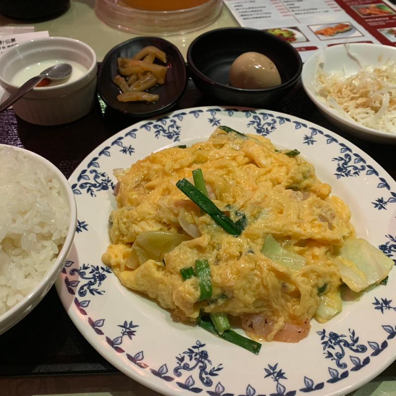 エビと卵の野菜炒め(四川料理　秋　神保町店)