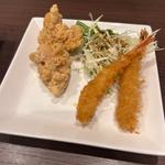 せんべろセット(唐揚げ&エビフライ)