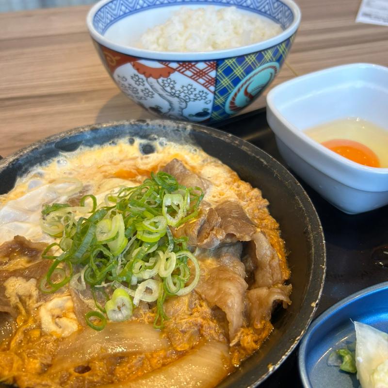 月見牛とじ御前(吉野家 松阪店 )