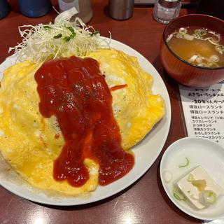 オムカツライス