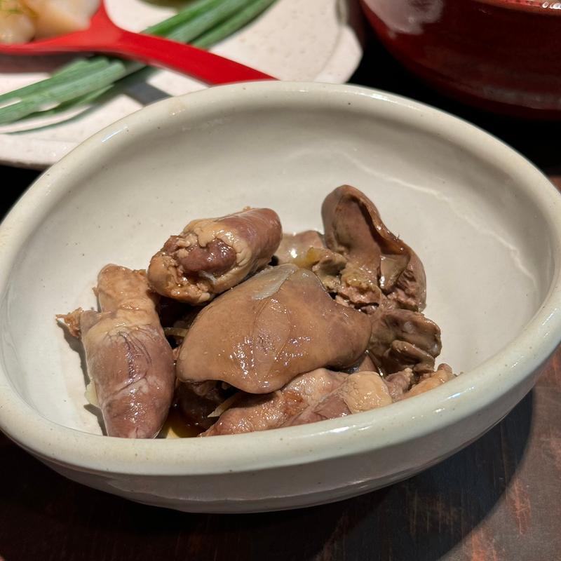 白肝とハツ煮(ぴんころ)