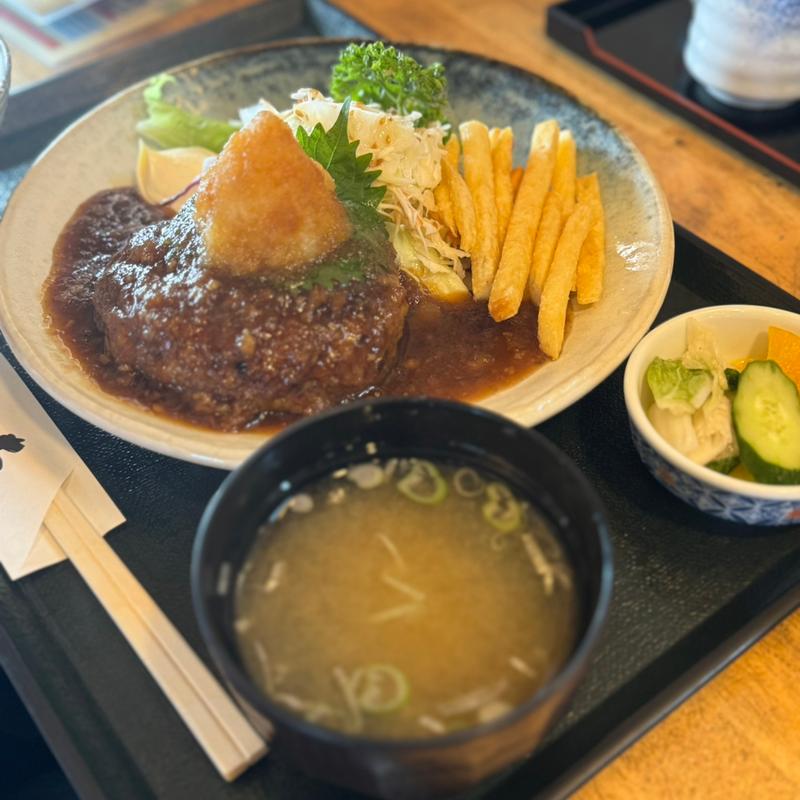和風ジャンボハンバーグ定食(山いち )