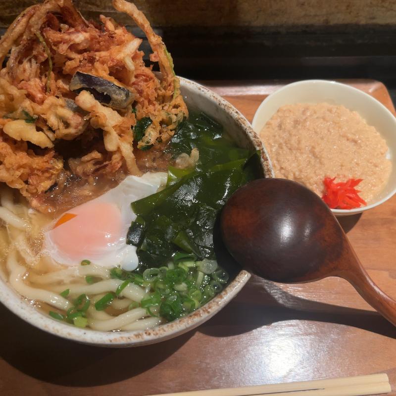 ランチ竹+生卵、季節のご飯(葉隠 （はがくれ）)