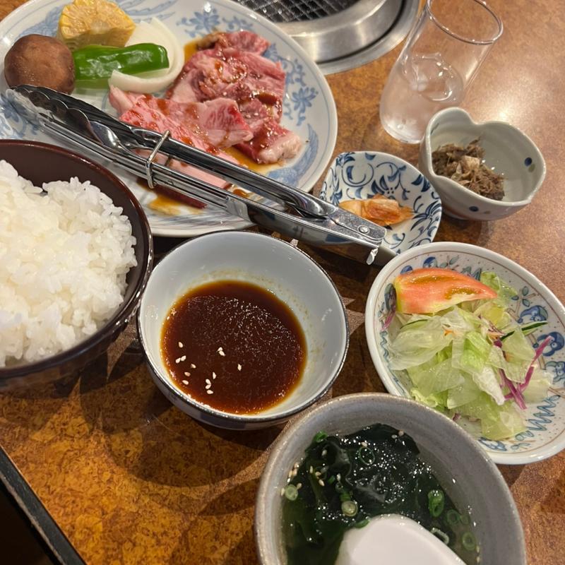 牛カルビランチセット(元屋はせ川)