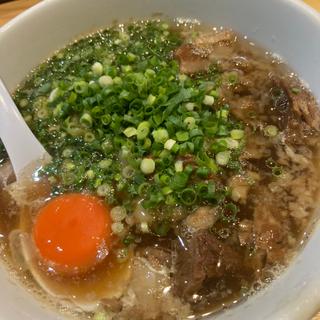 月見うどん肉増し(うどん箱太郎)