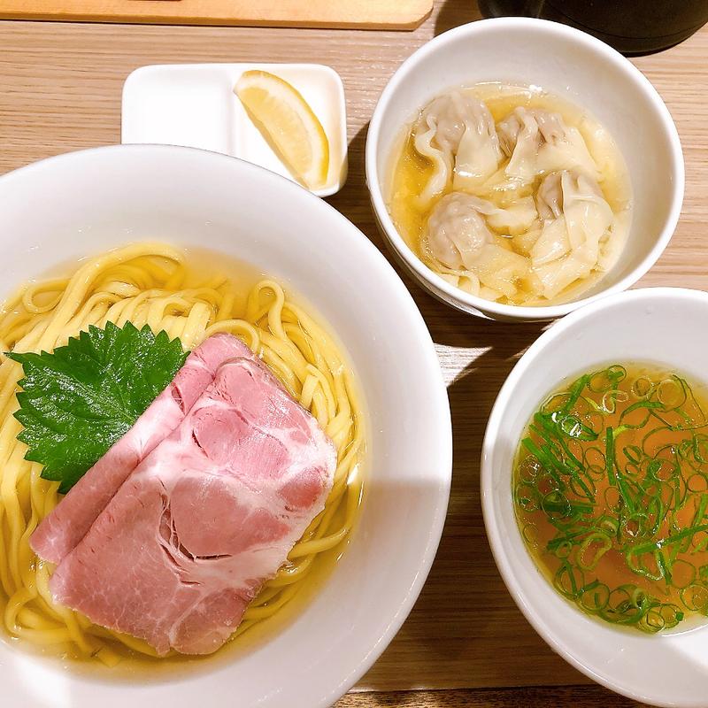 昆布水つけ麺肉ワンタン(支那蕎麦 澤田)