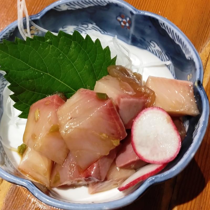 漬け鮮魚昆布醤油(蕎麦居酒屋　高田屋　川崎)