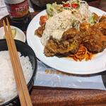 タカチホメンチカツ＆チキン南蛮定食（モモ肉変更＋¥50）(タカチホキッチン)