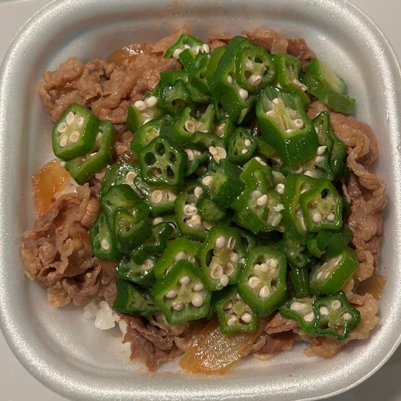 かつぶしオクラ牛丼(並盛)(すき家 枚方中宮東之町店 )
