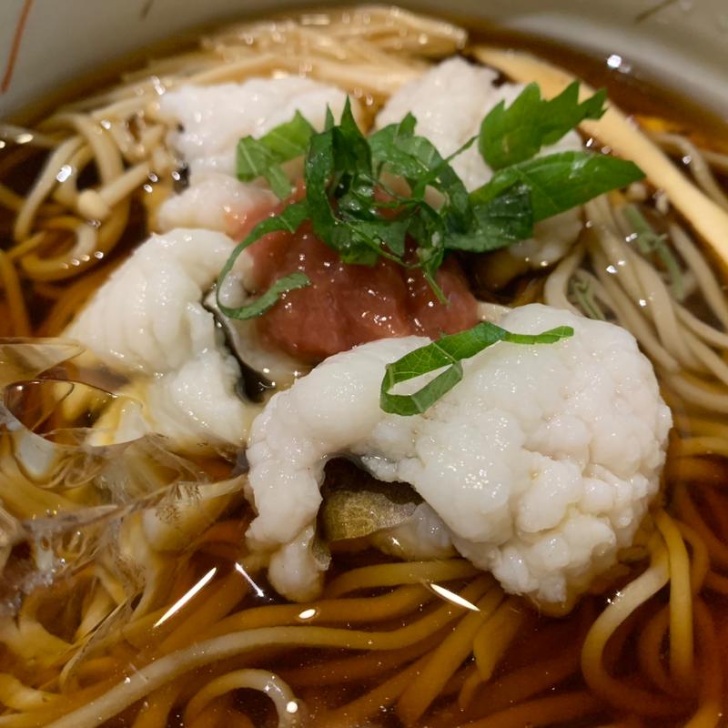 鱧ときのこの冷かけ(築地さらしなの里)