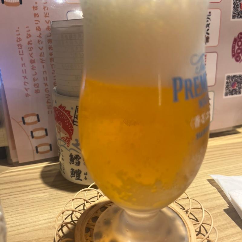 生ビール(本格江戸前立ち食い鮨ザギンでシース)