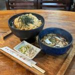 かつ丼、きしめん