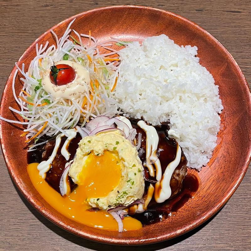 月見てりたまマヨバーグディッシュ(びっくりドンキー 帝塚山店)