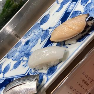 こはだ、イカ、鮑(旭鮨総本店 鮨たか恵比寿店)