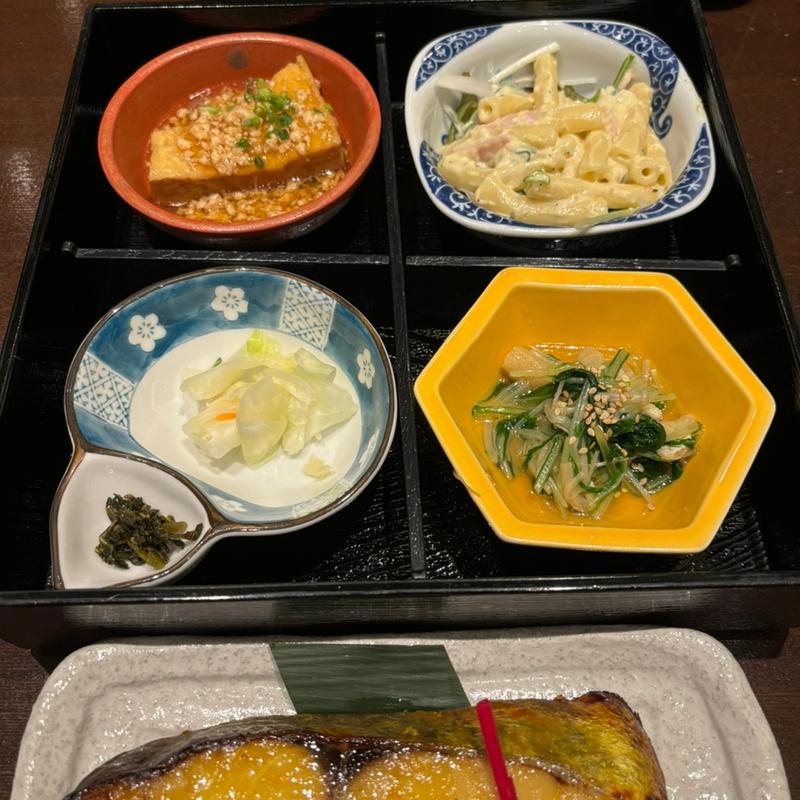 銀ひらす西京焼き定食(東レ社員クラブ)