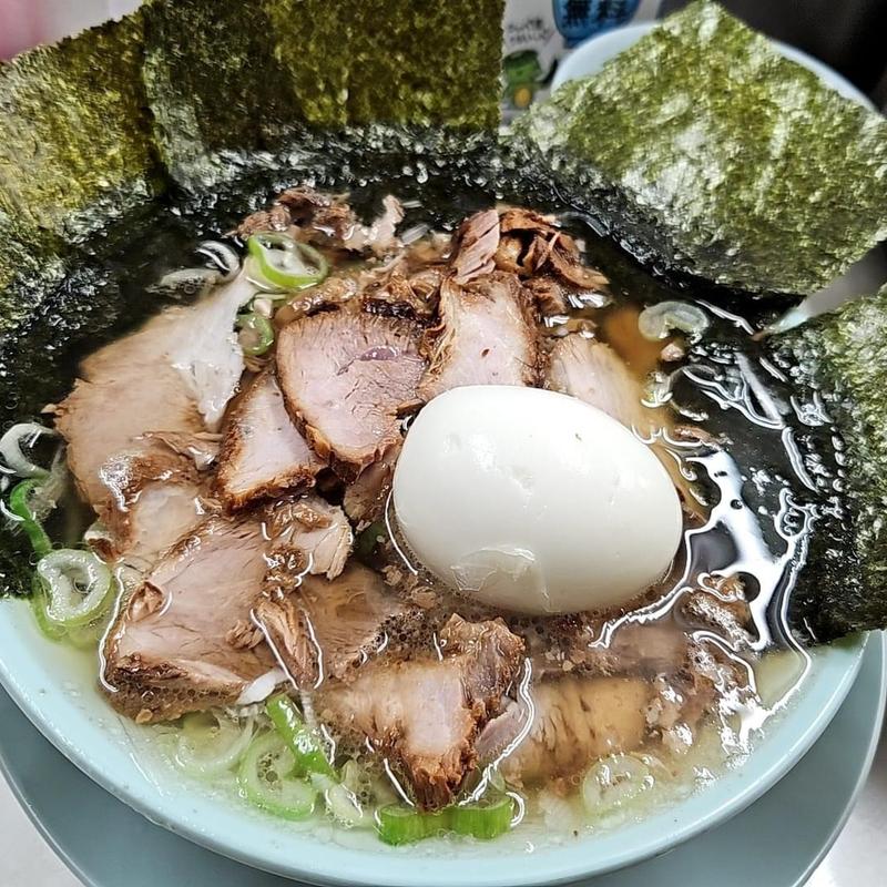 チャーシューメン 塩 海苔 茹で卵(川口トラちゃんラーメン)