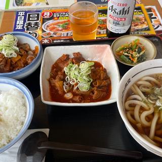 赤パンチ定食Aセット(山田うどん食堂 谷塚店)