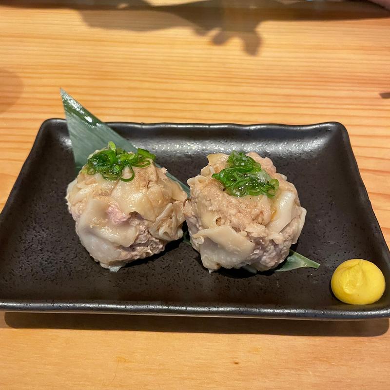 きしめん屋の粗びき焼売(天ぷら食堂 たもん)