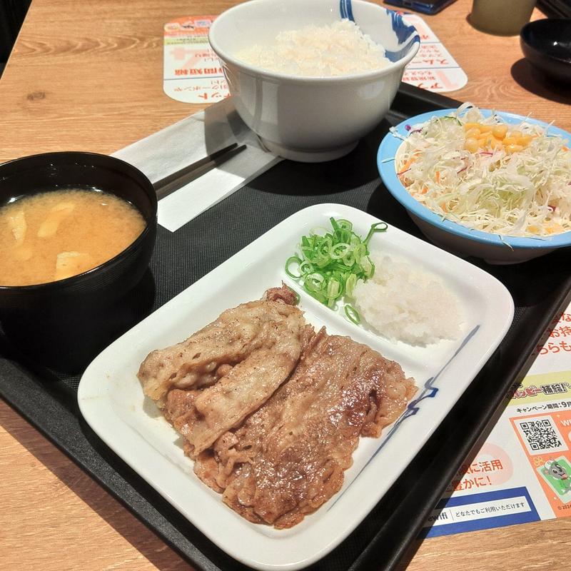 牛焼肉定食(ネギ･おろし付)(松屋 一関店)