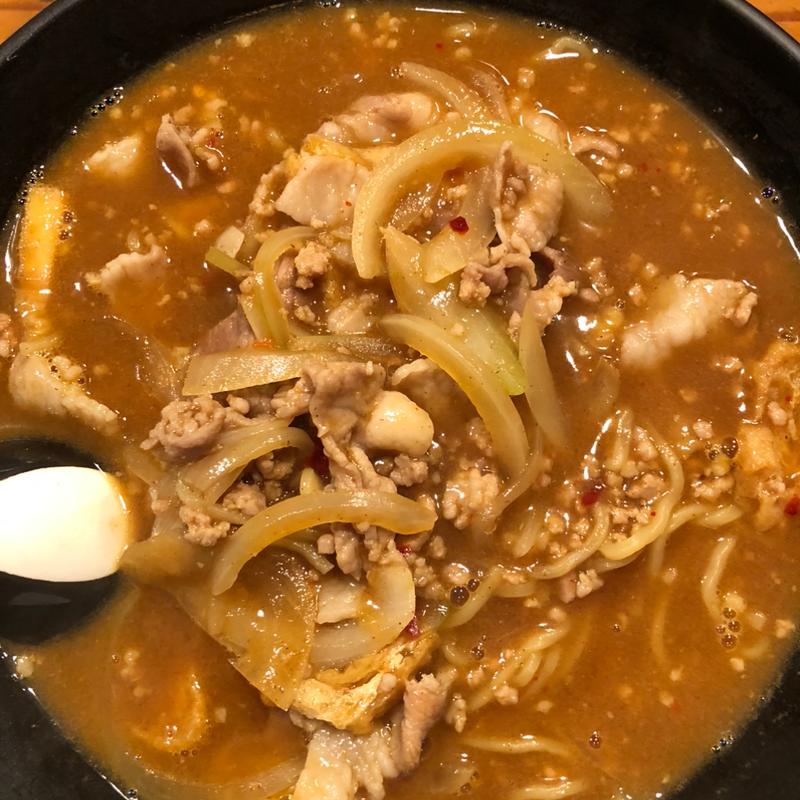 豚しゃぶカレーラーメン(カレーうどんあげは)
