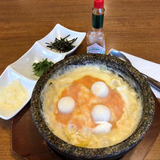 "石焼溶岩"明太白玉チーズパスタ(トマト＆オニオン 我孫子店)