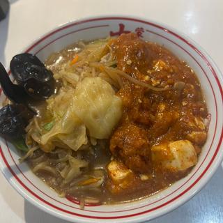 蒙古タンメン大盛　定食(蒙古タンメン中本 御徒町店)