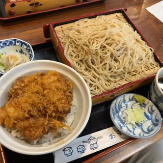 もりそば、小エビのかき揚げ丼(蕎麦処 喜久家)