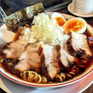 竹岡式ラーメン トッピング全部(竹岡式ラーメン ひるのっけ)