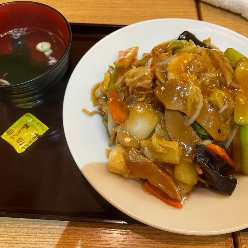 五目かた焼きそば(日本橋焼餃子 茅場町店)