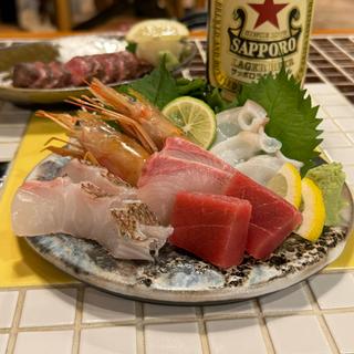 刺身盛り(5種盛)(居酒屋 都 【喫煙可】【昼飲み】)