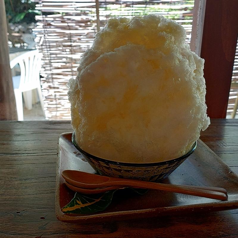 シークワーサーかき氷(ぱーらー願寿屋 （ガンジュヤ）)