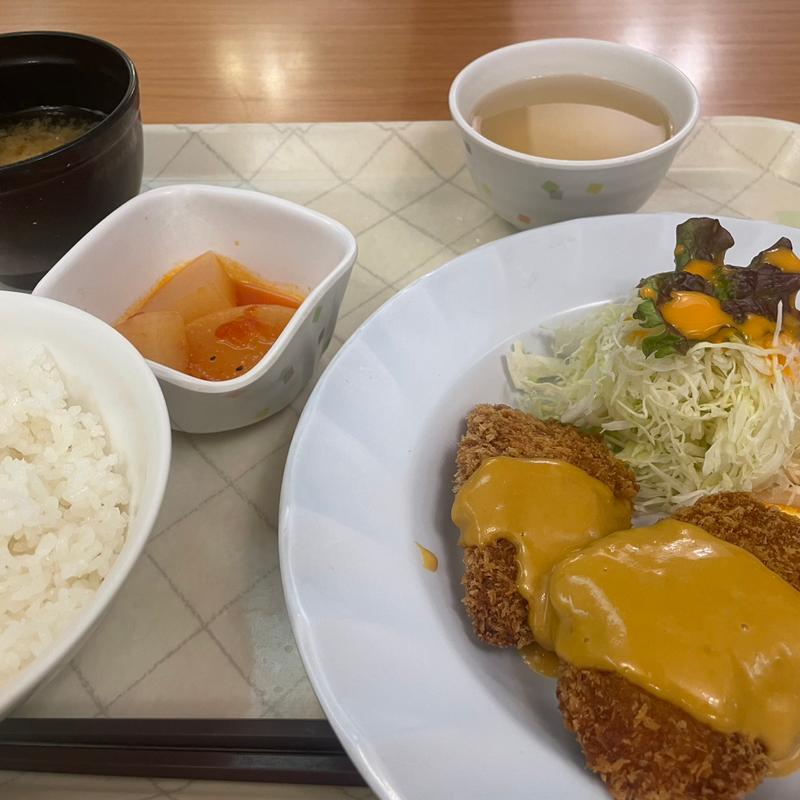 Aランチ(鮪フライマスタードソース)(瓦町ビル食堂 シルヴァー)