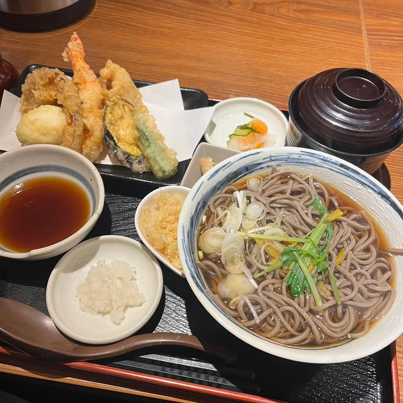 天ぷら定食蕎麦(浅草割烹天とよ神保町店)