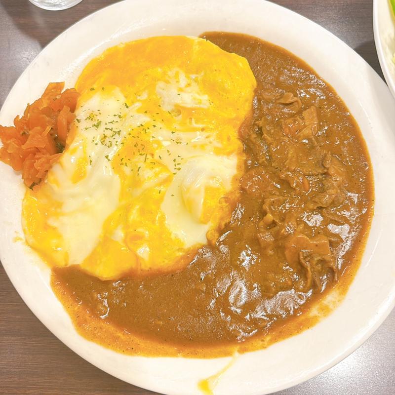 ふわとろオムビーフカレー　ランチセット(ハーバー カフェ ＺＥＳＴ御池店 （Harbor Cafe）)