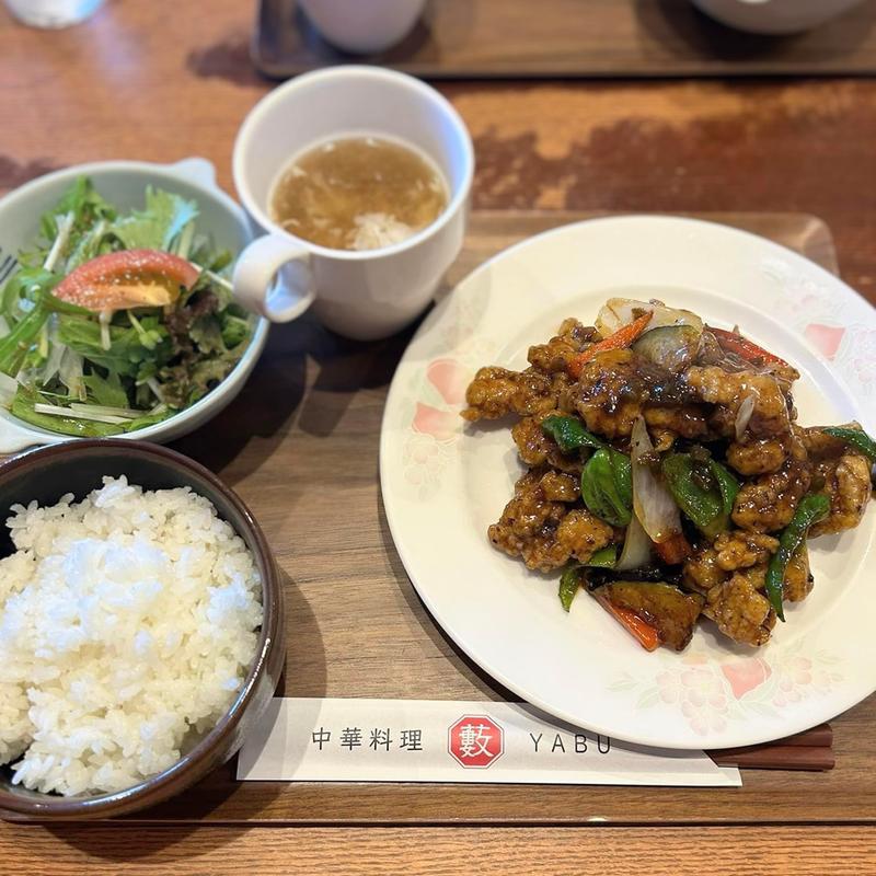 A 揚げ鶏の豆鼓炒め(中華料理 藪)