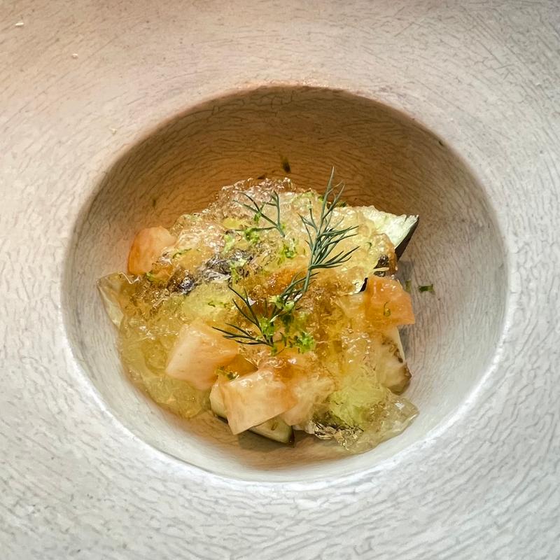 水茄子とカッテージチーズ(Satologue（さとローグ）)