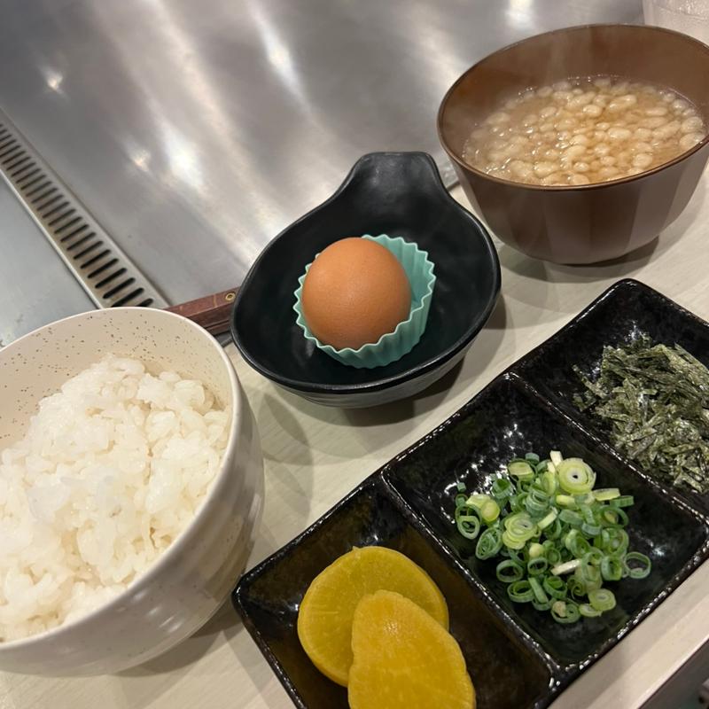 卵かけご飯セット(広島風お好み焼き まるちゃん)