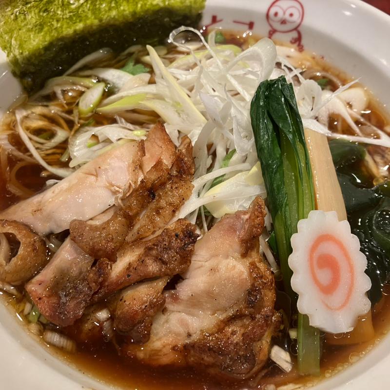 炙り鶏とネギの醤油ラーメンのランチセット(麺ダイニング ととこ )