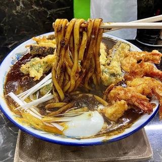 カツ天カレーそば 特330g(群青)